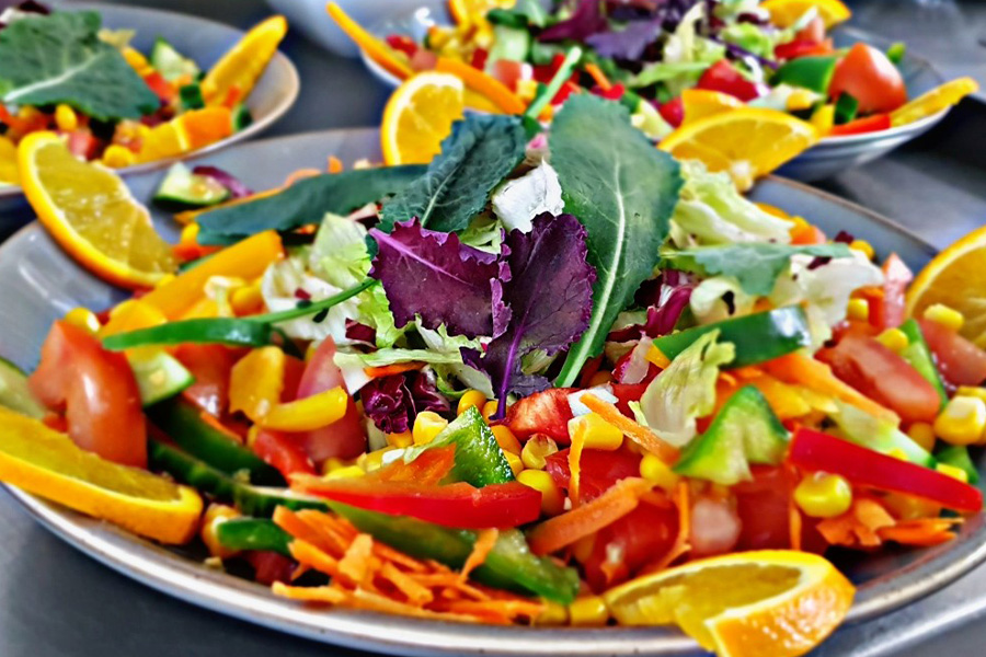 Gericht mit Salat
